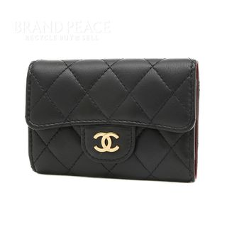 シャネル(CHANEL)のシャネル マトラッセ キーケース 4本 ラムスキン ブラック ゴールド金具 A8(キーケース)