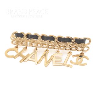 シャネル(CHANEL)のシャネル CHANELロゴ チェーン バレッタ ゴールド/ブラック B19P(バレッタ/ヘアクリップ)