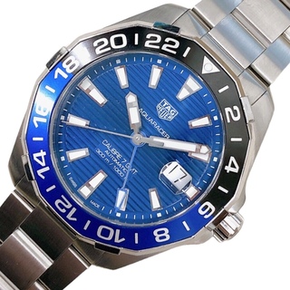 タグホイヤー(TAG Heuer)の　タグ・ホイヤー TAG HEUER アクアレーサー キャリバー7 GMT WAY201T.BA0927(WAY201T-0) ブルー  ステンレススチール メンズ 腕時計(その他)