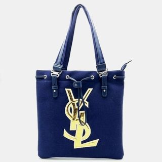 イヴサンローラン(Yves Saint Laurent)のイヴサンローラン　トートバッグ　ネイビー(トートバッグ)