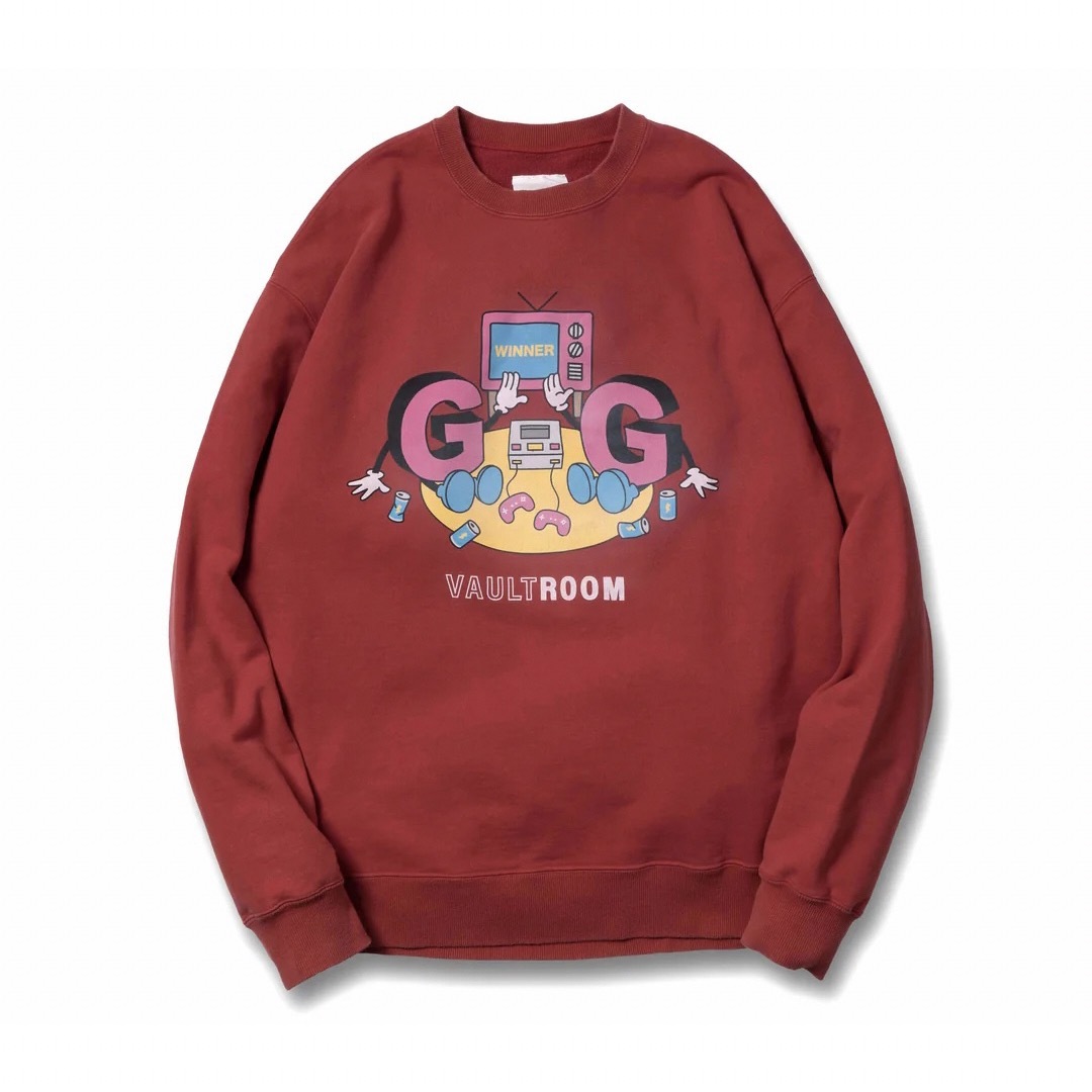 vaultroom GG VINTAGE CREWNECK XL 赤 メンズのトップス(スウェット)の商品写真