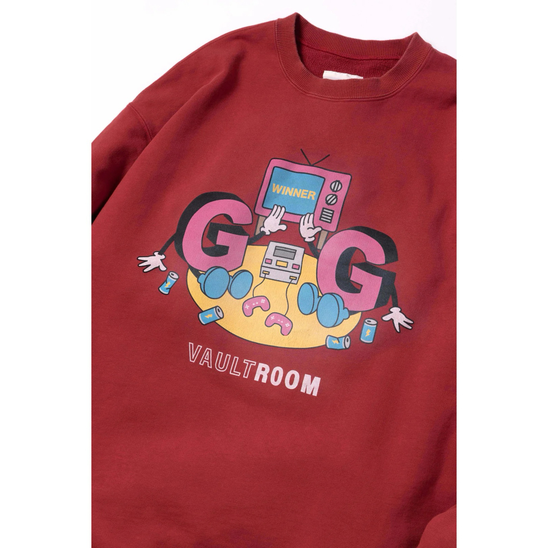 vaultroom GG VINTAGE CREWNECK XL 赤 メンズのトップス(スウェット)の商品写真