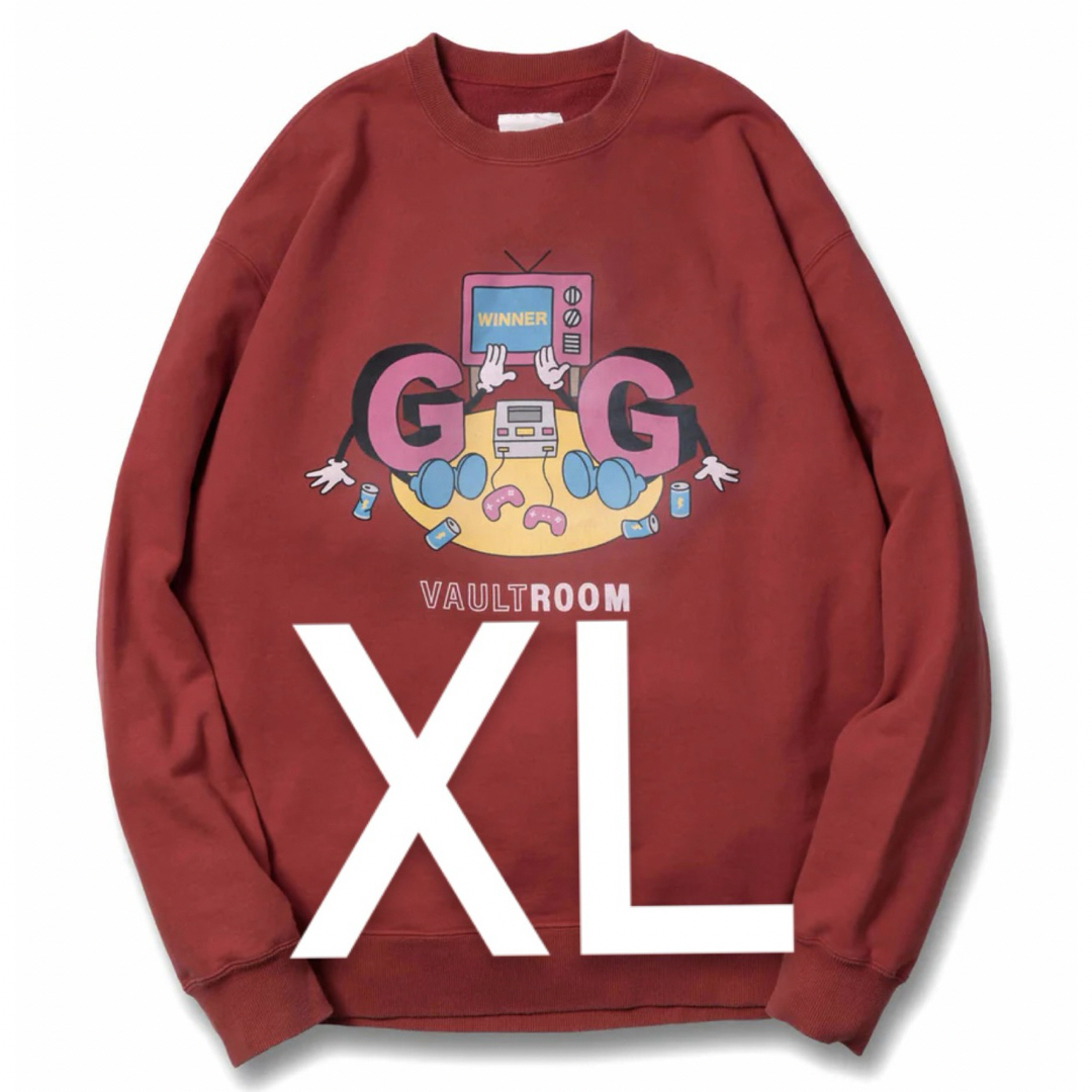 vaultroom GG VINTAGE CREWNECK XL 赤 メンズのトップス(スウェット)の商品写真