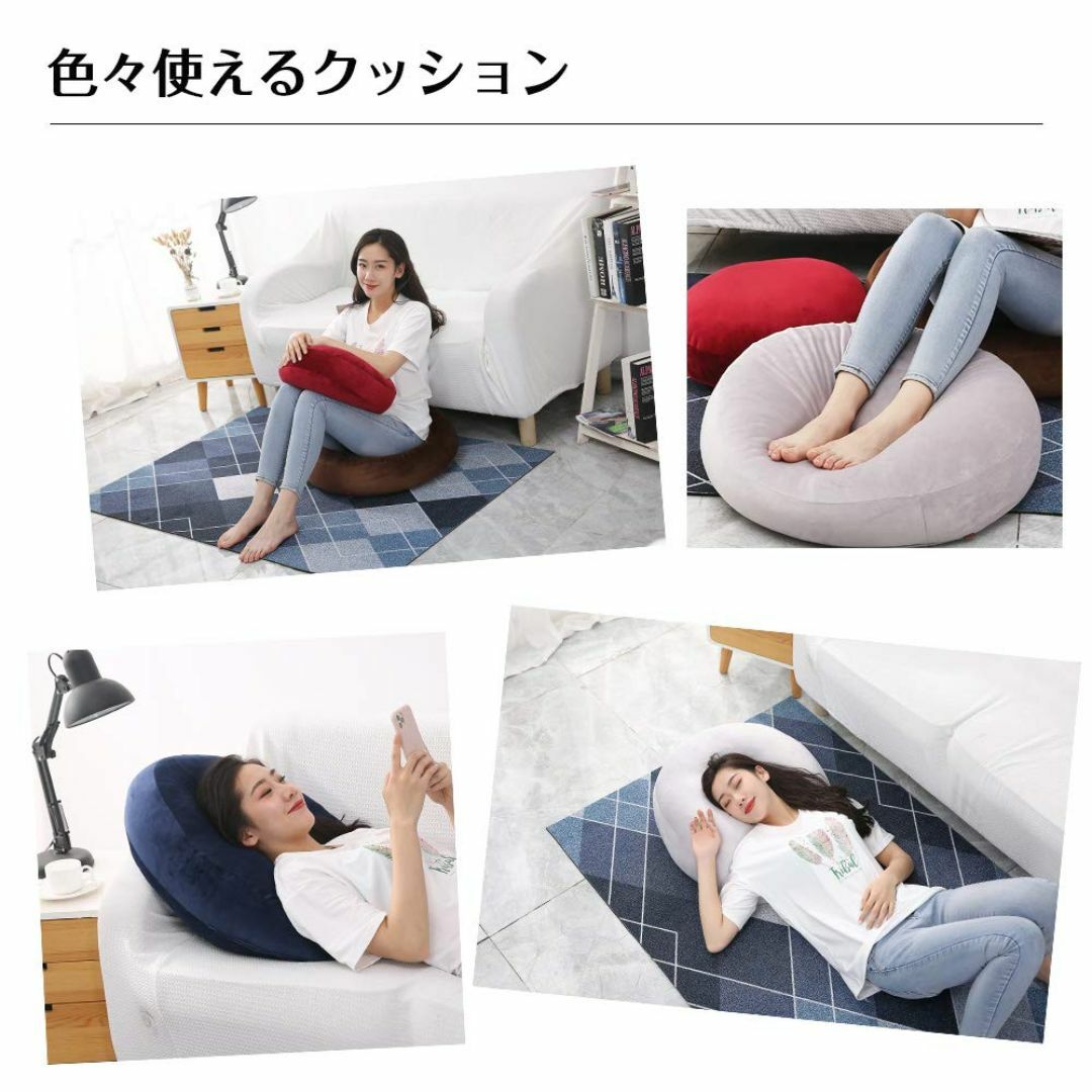 【色: ダークグレー】JEMA 抱き枕 クッション マシュマロ ラウンドクッショ インテリア/住まい/日用品の寝具(枕)の商品写真