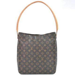 ルイヴィトン(LOUIS VUITTON)の本物 ルイヴィトン LOUIS VUITTON LV ルーピング GM モノグラム ショルダーバッグ ブラウン M51145 Looping ビトン バッグ 中古(ショルダーバッグ)