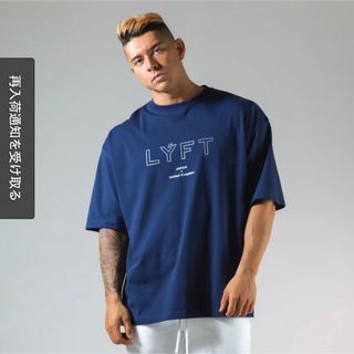 LYFT OUTLINE LOGO BIG T-SHIRT - NAVY(Tシャツ/カットソー(半袖/袖なし))