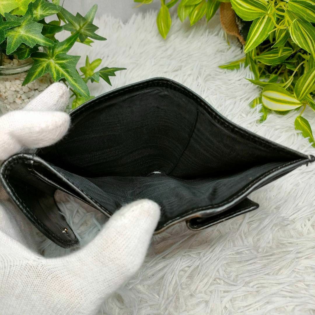 WHITEHOUSE COX(ホワイトハウスコックス)のホワイトハウスコックス 三つ折り財布 ブラック シボ革 財布 レザー 黒 牛革 メンズのファッション小物(折り財布)の商品写真