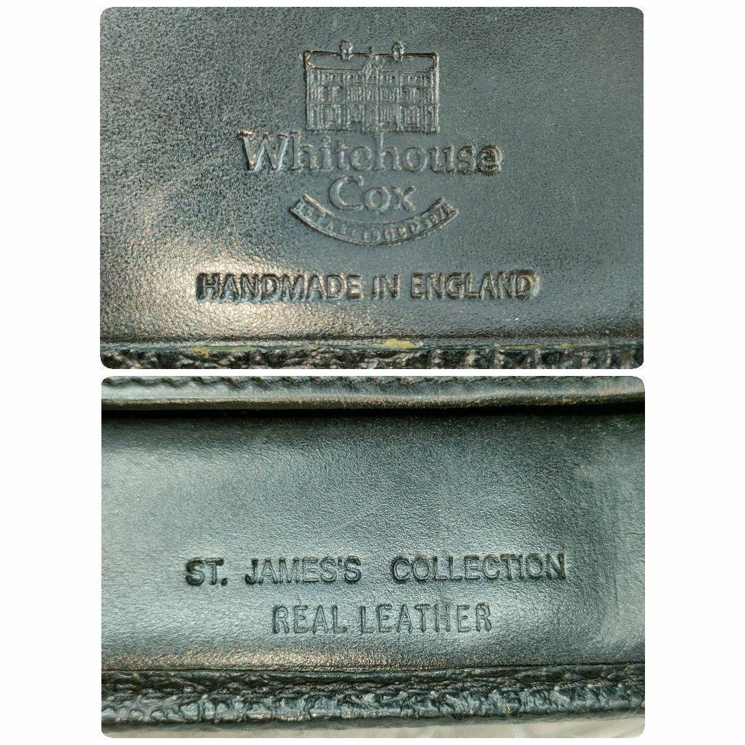 WHITEHOUSE COX(ホワイトハウスコックス)のホワイトハウスコックス 三つ折り財布 ブラック シボ革 財布 レザー 黒 牛革 メンズのファッション小物(折り財布)の商品写真