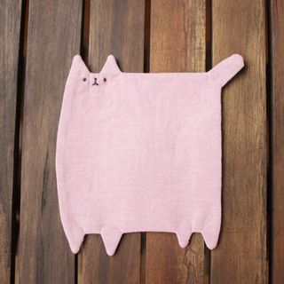 【ゆるゆるあにまるずねこ布コースター】オリジナルハンドメイド猫雑貨　キッチン小物(キッチン小物)