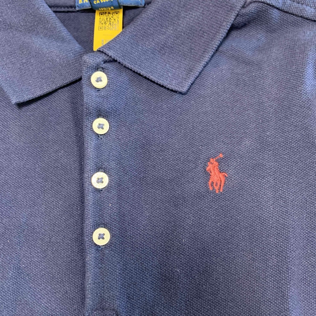 Ralph Lauren(ラルフローレン)の【新品】ラルフローレン 長袖 ポロシャツ ロンT ネイビー 6X キッズ/ベビー/マタニティのキッズ服女の子用(90cm~)(Tシャツ/カットソー)の商品写真