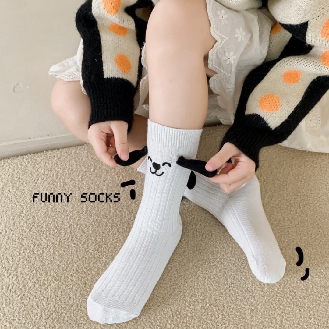 ENDO SOCKS新商品　犬耳付きデザインの可愛い子供靴下 キッズ/ベビー/マタニティのこども用ファッション小物(靴下/タイツ)の商品写真