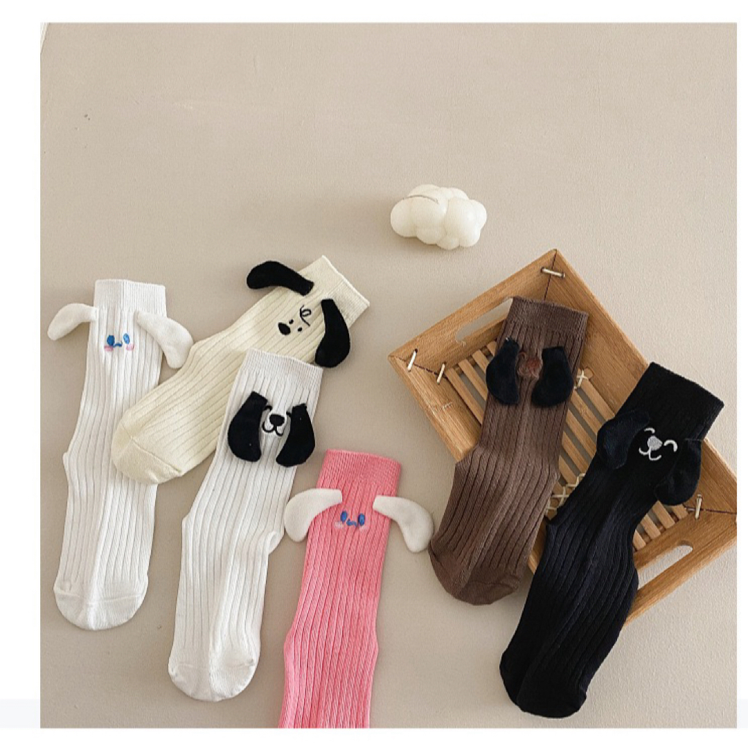 ENDO SOCKS新商品　犬耳付きデザインの可愛い子供靴下 キッズ/ベビー/マタニティのこども用ファッション小物(靴下/タイツ)の商品写真