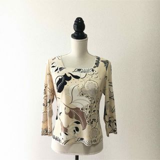 LEONARD - 美品　LEONARD レオナール　カンカン　ストレッチ　カットソー