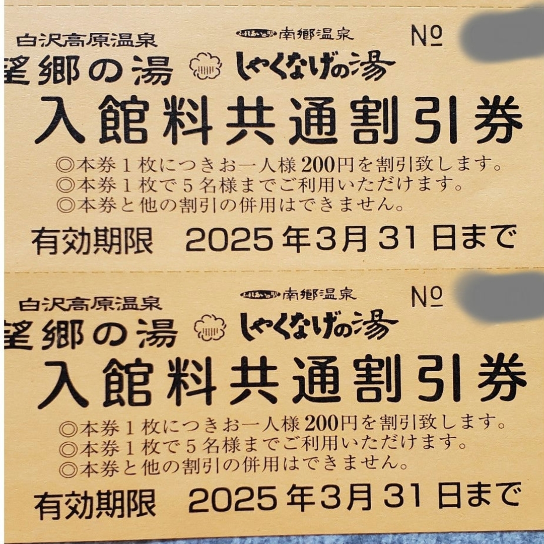 望郷の湯　しゃくなげの湯　割引券　群馬　温泉　旅行 チケットの優待券/割引券(その他)の商品写真