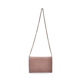 ボッテガヴェネタ(Bottega Veneta)のBOTTEGA VENETA ボッテガヴェネタ イントレチャート 2WAY レザー チェーン ショルダーバッグ クラッチバッグ パープル ゴールド金具(ショルダーバッグ)