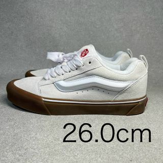 VANS バンズ ニュースクール  26cm スエード ホワイトガム(スニーカー)