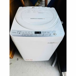 送料込み！★SHARPシャープ★全自動洗濯機　7.0kg ES-T709-W