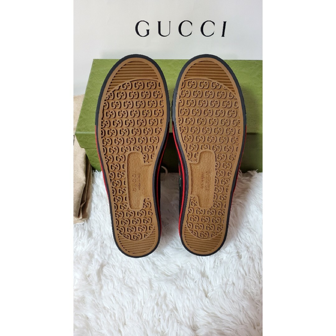 Gucci(グッチ)の✨️新品✨️ グッチ 1977 テニス ブラック レザー スニーカー メンズ メンズの靴/シューズ(スニーカー)の商品写真