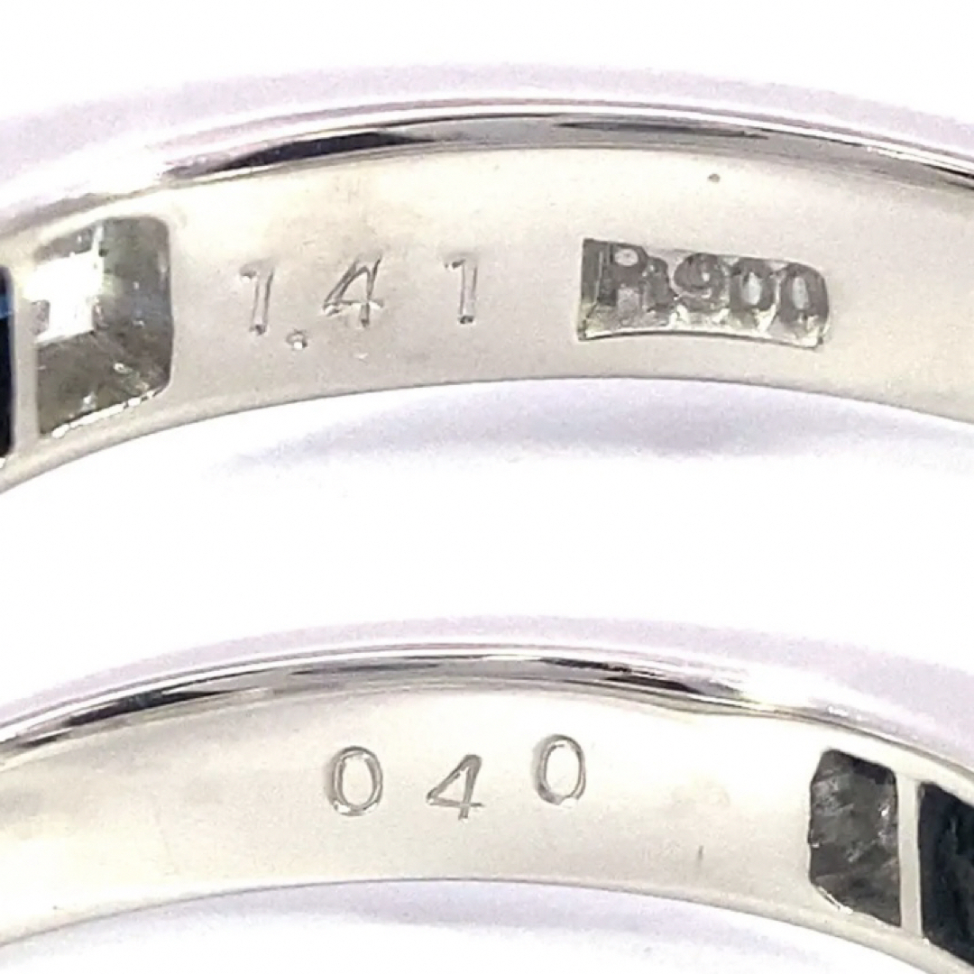 【JC5237】Pt900 天然クリソベリルキャッツアイ ダイヤモンド リング レディースのアクセサリー(リング(指輪))の商品写真