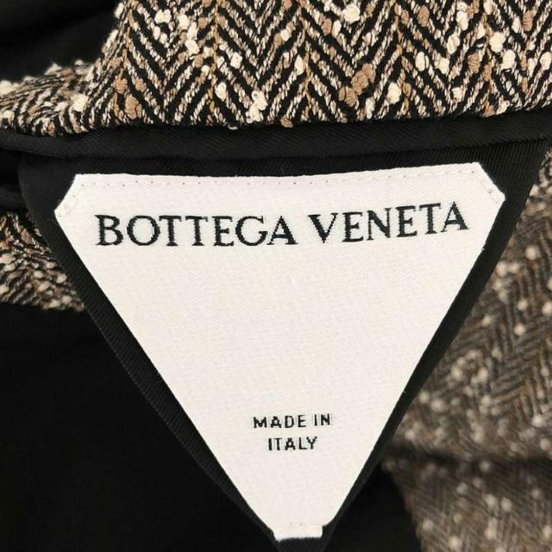 Bottega Veneta(ボッテガヴェネタ)の【美品】  BOTTEGA VENETA / ボッテガヴェネタ | ヘリンボーン ツイード ダブルジャケット | 34 | ブラウン/ブラック/アイボリー | レディース レディースのジャケット/アウター(その他)の商品写真