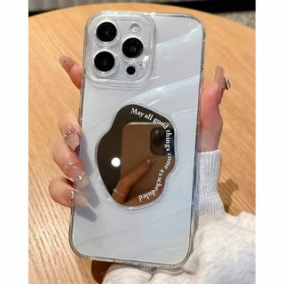 韓国 iPhone ケース クリア ミラー 鏡 オシャレ かわいい 高級感(iPhoneケース)