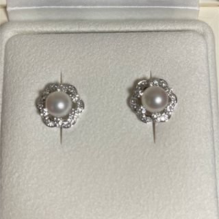 【美品】TASAKI アコヤパールデザインイヤリングダイヤ0.41ctx２