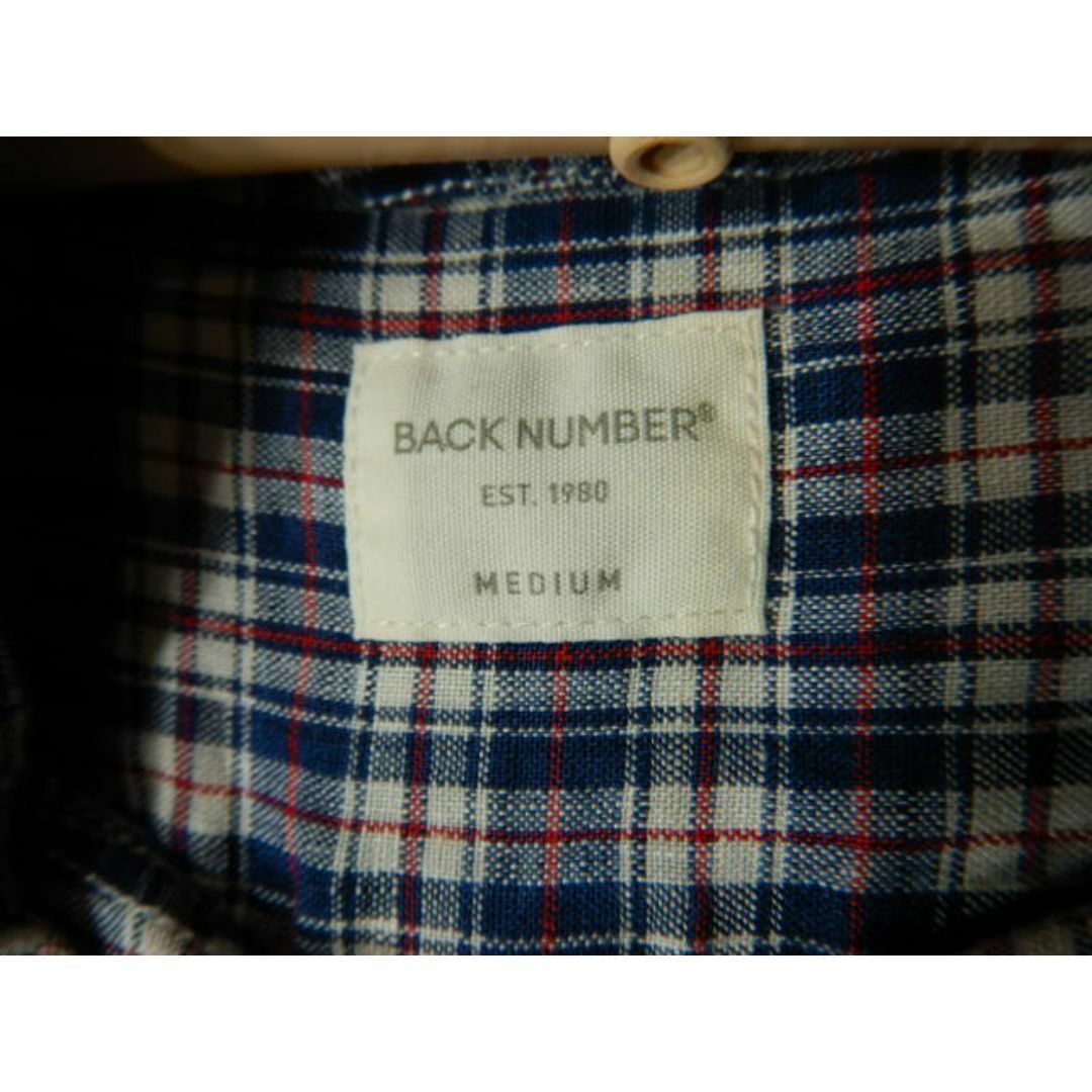 BACK NUMBER(バックナンバー)の8699　バックナンバー　長袖　チェック　デザイン　シャツ　リネン　 メンズのトップス(シャツ)の商品写真