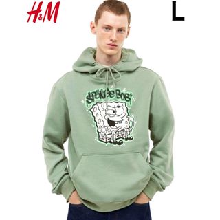 エイチアンドエム(H&M)の新品 H&M × スポンジボブ グラフィティ パーカー ディズニー L(パーカー)