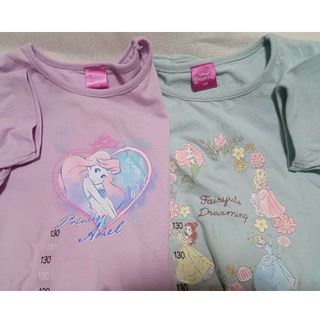 ディズニー(Disney)の130cm Tシャツ ディズニー プリンセス アリエル ベル シンデレラ(Tシャツ/カットソー)