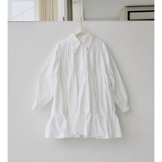 エピヌ(épine)のbijou collar tiered one-piece white(ミニワンピース)