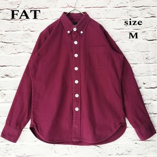 エフエーティー(FAT)の【ビッグボタン ロゴ】エフエーティー FAT ボタンダウン シャツ アーム刺繍(シャツ)