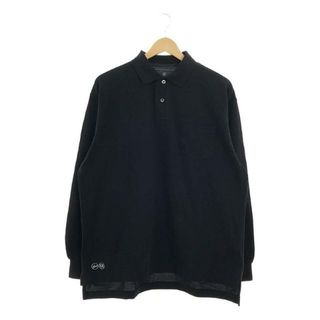 ユニフォームエクスペリメント(uniform experiment)の【新品】  uniform experiment / ユニフォームエクスペリメント | L/S POCKET BAGGY POLO / ポケット バギー ポロ トップス | 1 | ブラック | メンズ(Tシャツ/カットソー(七分/長袖))