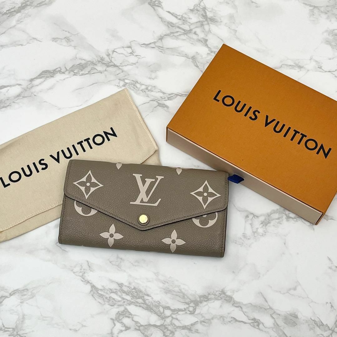 LOUIS VUITTON(ルイヴィトン)のルイヴィトン  モノグラム・アンプラント ポルトフォイユ・サラNM ベージュ レディースのファッション小物(財布)の商品写真