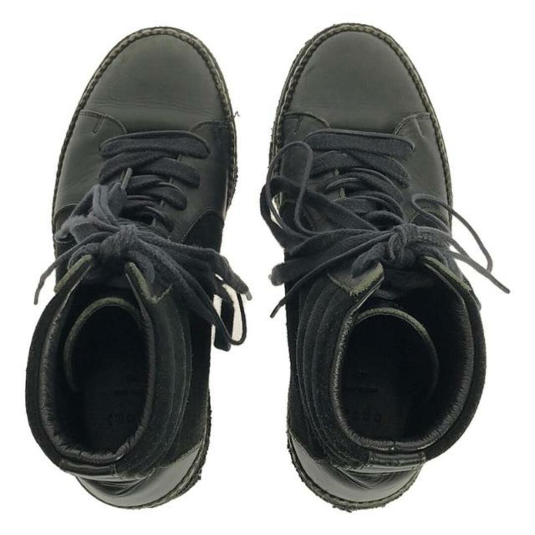 sacai(サカイ)のsacai / サカイ | 2020SS | ハイソール レザー スエード切替 レースアップブーツ | 40 | ブラック | メンズ メンズの靴/シューズ(ブーツ)の商品写真
