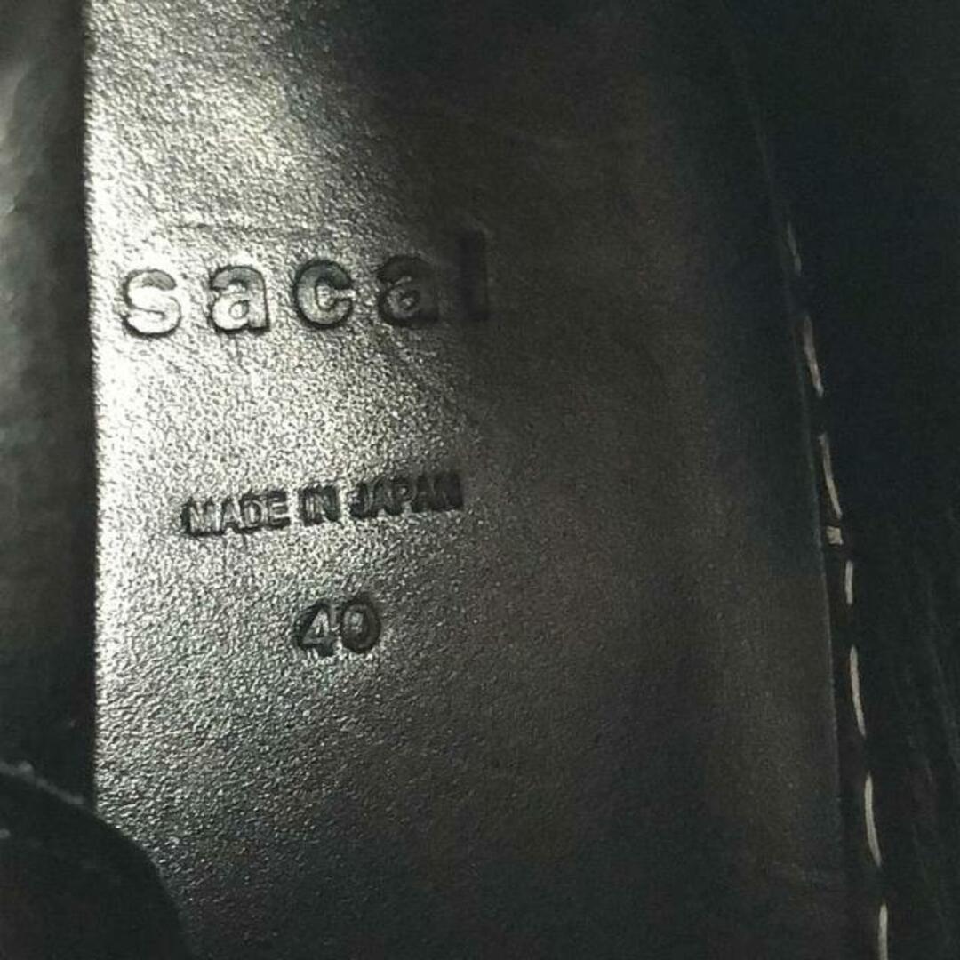 sacai(サカイ)のsacai / サカイ | 2020SS | ハイソール レザー スエード切替 レースアップブーツ | 40 | ブラック | メンズ メンズの靴/シューズ(ブーツ)の商品写真