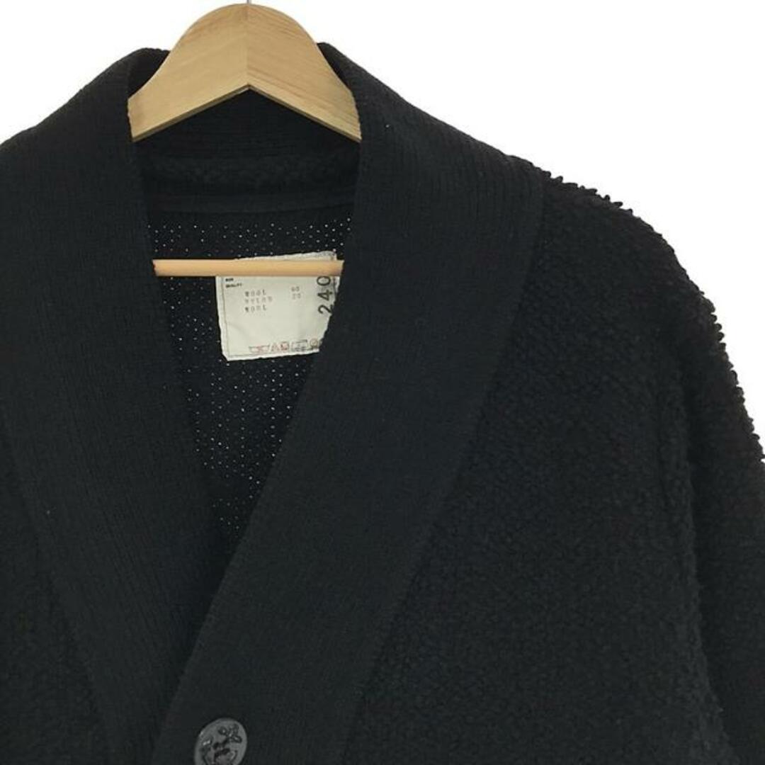 sacai(サカイ)のsacai / サカイ | 2020AW | Wool Knit Cardigan アシンメトリー ウール ニット カーディガン | 1 | ブラック | メンズ メンズのトップス(カーディガン)の商品写真