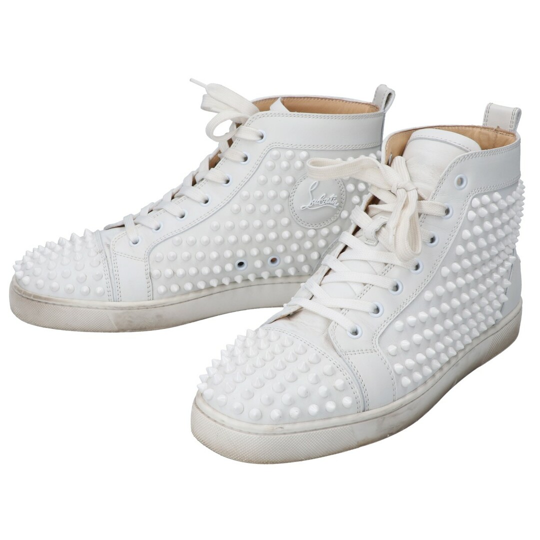 Christian Louboutin(クリスチャンルブタン)のクリスチャンルブタン 1101083 LOUIS FLAT CALF/SPIKES スパイク ハイカット スニーカー 41 1/2 メンズの靴/シューズ(スニーカー)の商品写真