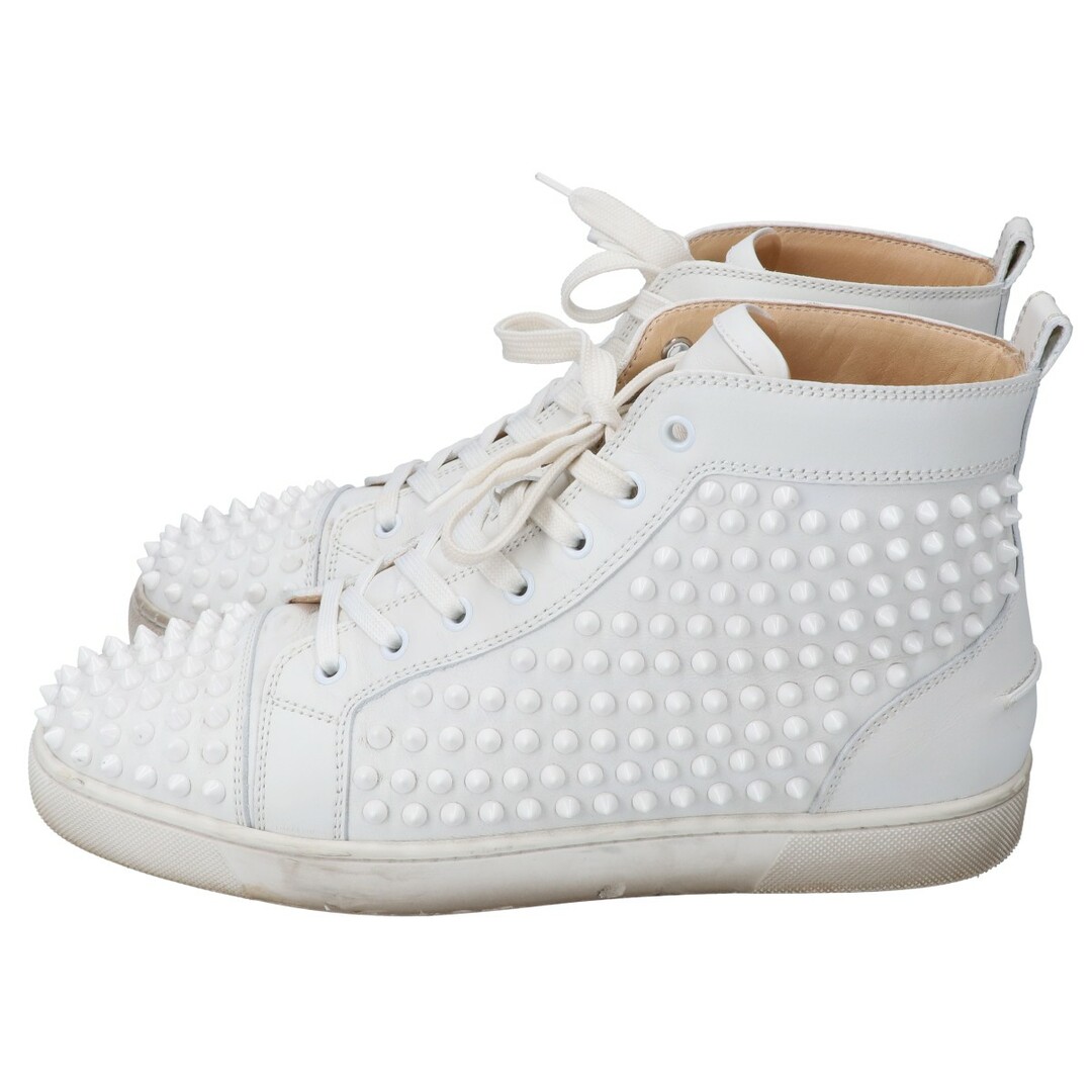 Christian Louboutin(クリスチャンルブタン)のクリスチャンルブタン 1101083 LOUIS FLAT CALF/SPIKES スパイク ハイカット スニーカー 41 1/2 メンズの靴/シューズ(スニーカー)の商品写真