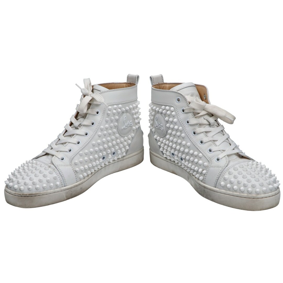 Christian Louboutin(クリスチャンルブタン)のクリスチャンルブタン 1101083 LOUIS FLAT CALF/SPIKES スパイク ハイカット スニーカー 41 1/2 メンズの靴/シューズ(スニーカー)の商品写真