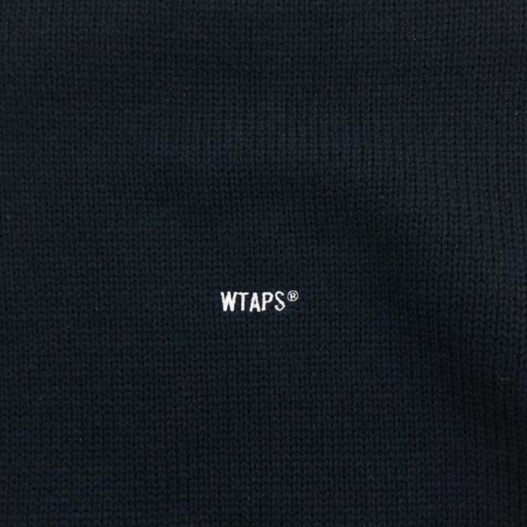 W)taps(ダブルタップス)の【美品】  WTAPS / ダブルタップス | 2023AW | CREW NECK 02 / SWEATER / POLY.SIGN / EX47collection / クルーネック ニット | 1 | Navy | メンズ メンズのトップス(ニット/セーター)の商品写真