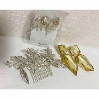 ウエディングアイテム　ピアス　髪　ヘアアイテム(ピアス)