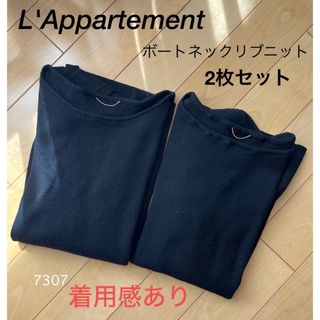 アパルトモンドゥーズィエムクラス(L'Appartement DEUXIEME CLASSE)のL'Appartement ボートネックニットプルオーバー used 2枚(ニット/セーター)