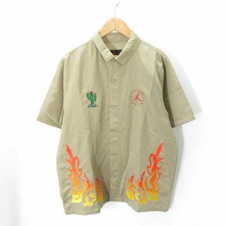 JORDAN 21ss Travis Scott Button Down Shirt Size-L CW3131-247 (シャツ)