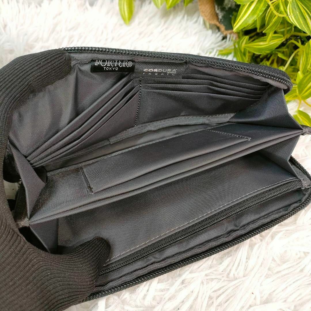 PORTER - PORTER 長財布 ブラック ラウンド ナイロン ポーター PORTER - PORTER 長財布 ブラック ラウンド ナイロン ポーター