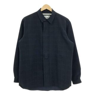 ホワイトマウンテニアリング(WHITE MOUNTAINEERING)の【美品】  White Mountaineering / ホワイトマウンテニアリング | CHECK DRESS SHIRT / チェック ドレス シャツ | 0 | Navy | メンズ(Tシャツ/カットソー(七分/長袖))