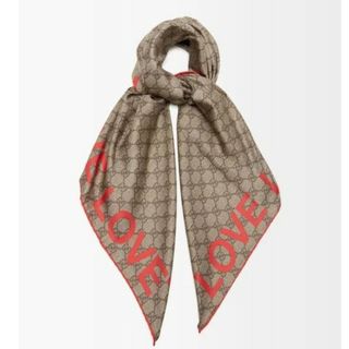 グッチ(Gucci)の✨️新品未使用✨️ GUCCI ラブ GG スカーフ シルク100%(バンダナ/スカーフ)