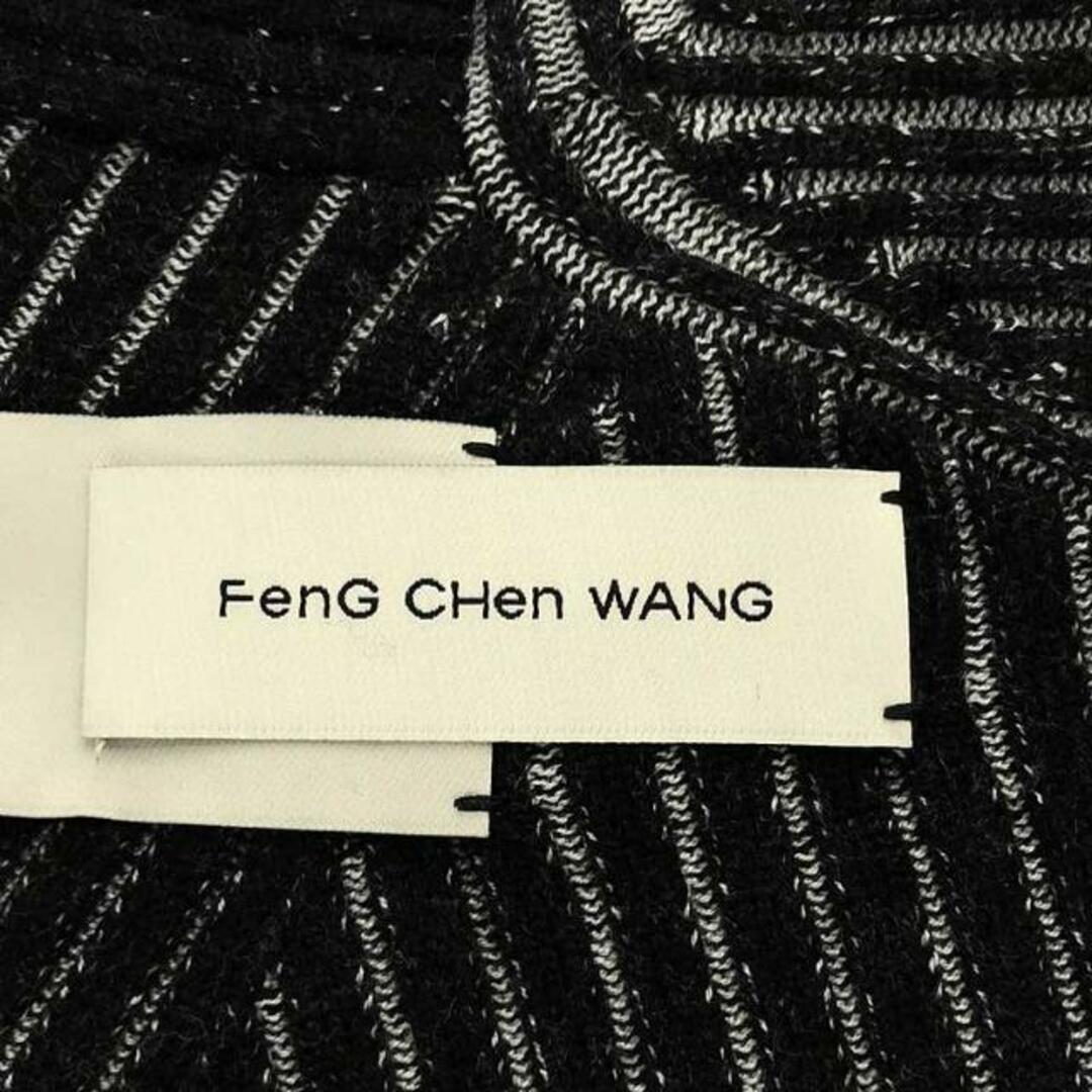 FenG CHen WANG / フェンチェン•ワン | LONG SLEEVE RIBBED KNIT ニット | M | ブラック/ホワイト | レディース レディースのトップス(ニット/セーター)の商品写真