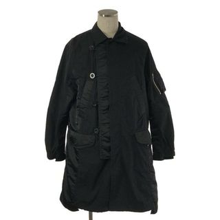 サカイ(sacai)の【美品】  sacai / サカイ | Military Coat コットン ナイロン 異素材ドッキング ミリタリーコート | 2 | ブラック | メンズ(その他)