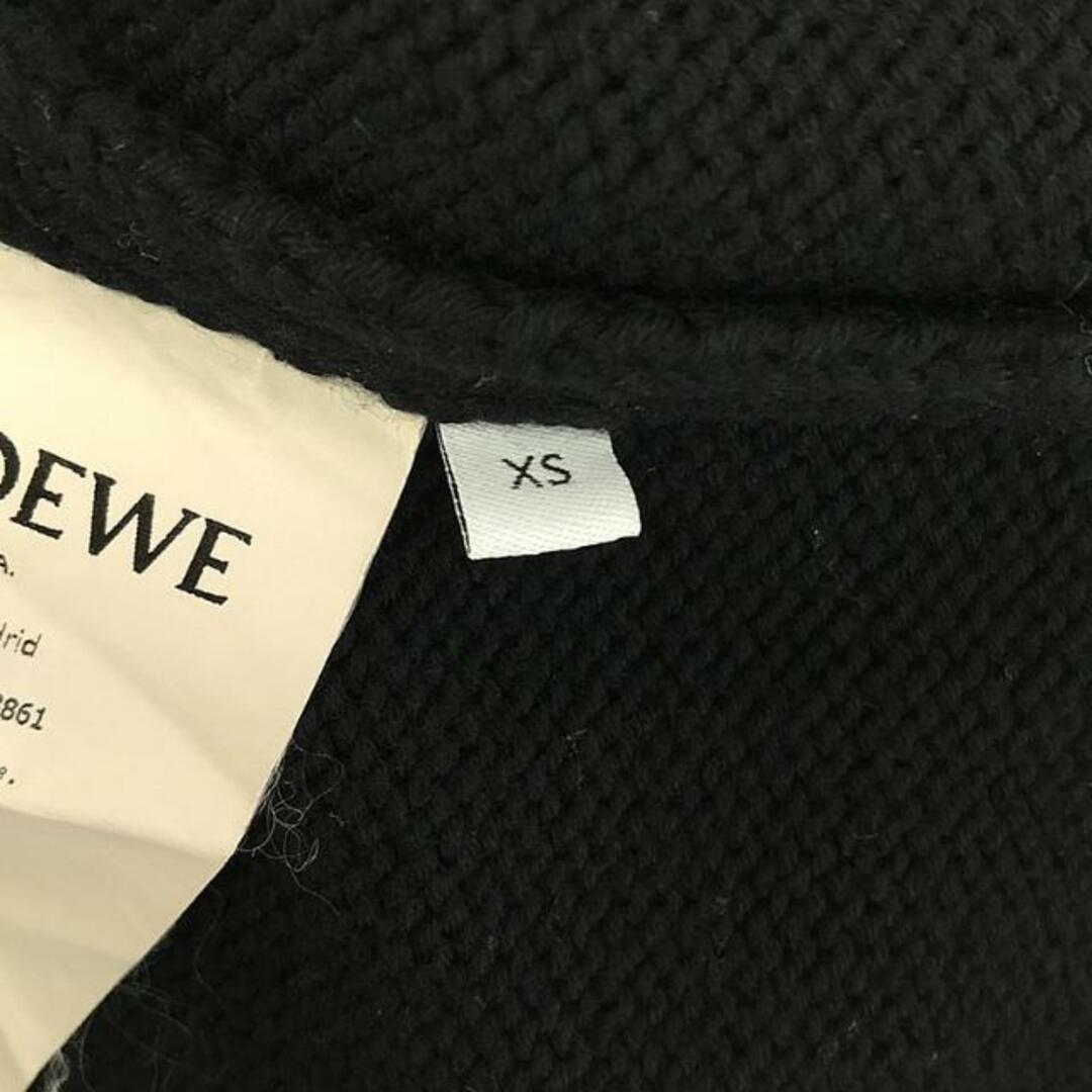 LOEWE(ロエベ)のLOEWE / ロエベ | コットン ロゴ ステッチ 刺しゅう オーバーサイズ クルーネックニット | XS | ブラック | メンズ メンズのトップス(ニット/セーター)の商品写真