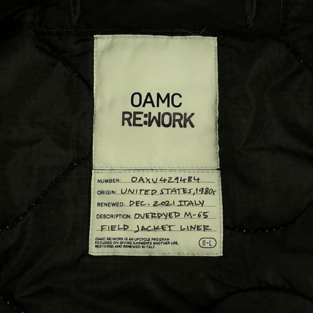 OAMC(オーエーエムシー)の【新品】  OAMC / オーエーエムシー | RE:WORK ZIPPED LINER / M-65 FIELD JACKET LINER / ミリタリー キルティング ライナージャケット | S | ブラック/ダークグリーン系 | メンズ メンズのジャケット/アウター(その他)の商品写真